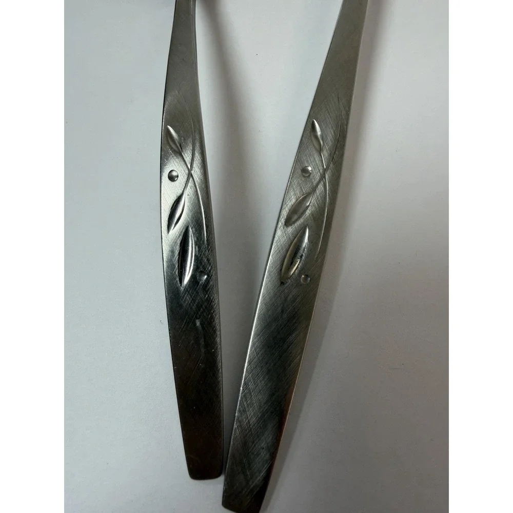 Oneida Will O Wisp Stainless Flatware Lot Of 2 Serving Meat Fork Gravy Ladle